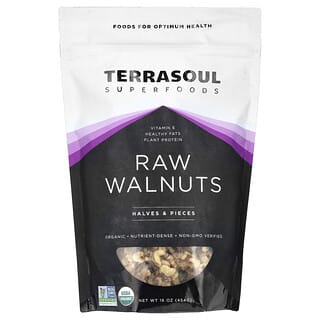 Terrasoul Superfoods, Raw Walnuts, Halves & Pieces, 16 oz (454 g)