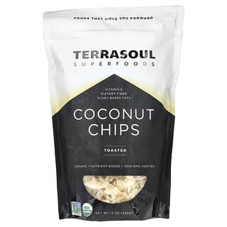 Terrasoul Superfoods‏, שבבי קוקוס, קלוי, 340 גרם (12 אונקיות)