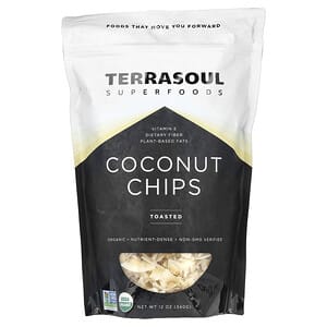 Terrasoul Superfoods, кокосовые чипсы, обжаренные, 340 г (12 унций)
