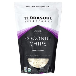 Terrasoul Superfoods, Chips de noix de coco, Non sucrées, 340 g