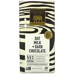 Endangered Species Chocolate, オーツミルク＆ダークチョコレート、カカオ55％、85g（3オンス）