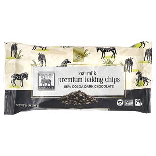 Endangered Species Chocolate, Premium Baking Chips, Oat Milk + 55% Cocoa Dark Chocolate, 10 oz (285 g)