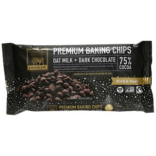 Endangered Species Chocolate, Premium Baking Chips, Oat Milk + Dark Chocolate, 75% Cocoa, 10 oz (285 g)