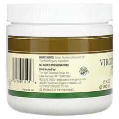 Spectrum Essentials, Organic Unrefined Virgin Coconut Oil, 15 fl oz (443 ml)