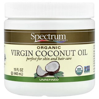 Spectrum Essentials, Organic Unrefined Virgin Coconut Oil, 15 fl oz (443 ml)