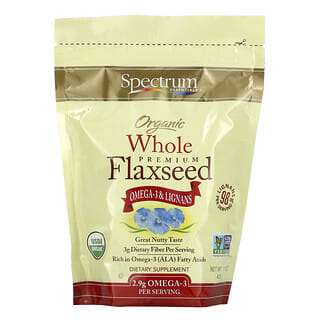 Spectrum Essentials, Organic Whole Premium Flaxseed, 15 oz (425 g)