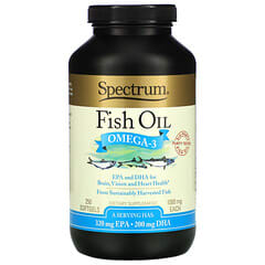 Spectrum Essentials, Huile de poisson, Oméga-3, 1000 mg, 250 capsules à enveloppe molle