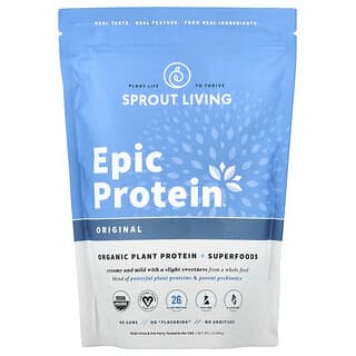 Sprout Living, Epic Protein, Protéines végétales biologiques et superaliments, Original, 455 g