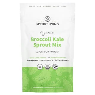 Sprout Living, Mélange de germes FD, Brocoli et chou kale, 113 g
