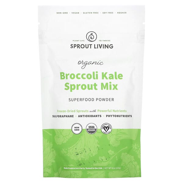 Sprout Living, Organic Broccoli Kale Sprout Mix , 4 oz (113 g)