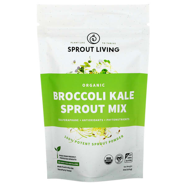 Sprout Living, Organic Broccoli Kale Sprout Mix , 4 oz (113 g)