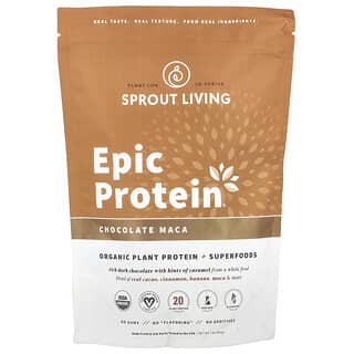 Sprout Living, Epic Protein®, Organic Plant Protein + Superfoods, Chocolate Maca, 1 lb (456 g)