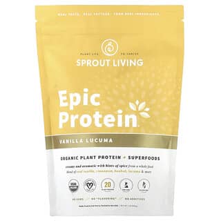 Sprout Living, Epic Protein, Organic Plant Protein + Superfoods, Vanilla Lucuma, 1 lb (456 g)