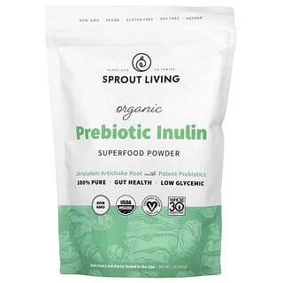 Sprout Living, Inulina prebiotica biologica, polvere di supercibi, 454 g