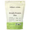 Sprout Living, Simple Protein, 유기농 완두콩 단백질, 무맛, 454g(1lb)