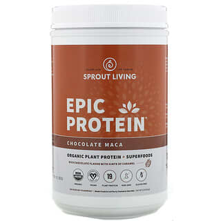 Sprout Living, Epic Protein, Bio-Pflanzenprotein + Superfoods, Schokolade-Maca, 910 g (2 lb)