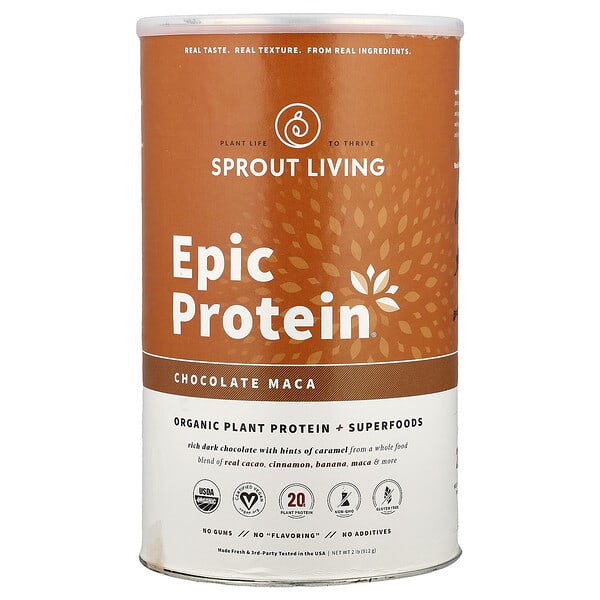 Epic Protein®, Organic Plant Protein + Superfoods, Chocolate Maca, 2 lb (912 g)