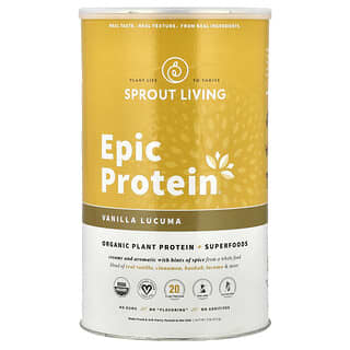 Sprout Living, Epic Protein®, органический растительный протеин и суперпродукты, ваниль и лукума, 912 г (2 фунта)