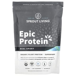 Sprout Living, Epic Protein®, Real Sport, Organic Plant Protein + Superfoods, 1 lb (456 g)