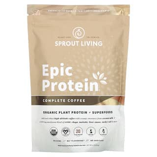 Sprout Living, Epic Protein, Organic Plant Protein + Superfoods, Complete Coffee, 1.1 lb (494 g)