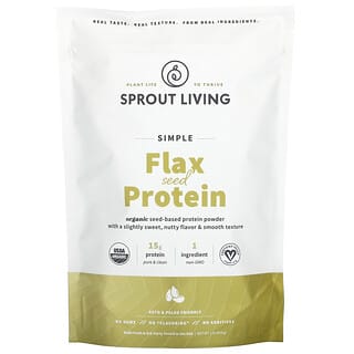 Sprout Living, Simple Flax Seed Protein, Unflavored, 1 lb (454 g)