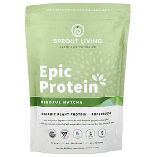 Sprout Living, Epic Protein, Matcha, 456 g