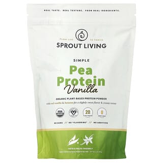 Sprout Living, 심플 완두콩 단백질, 바닐라, 454g(1lb)