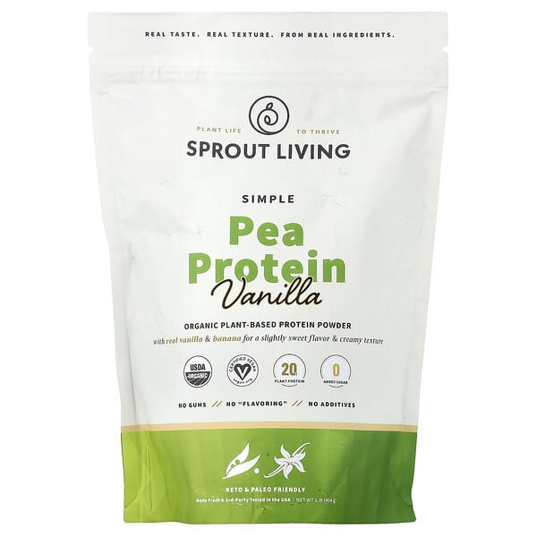 Simple Pea Protein, Vanilla, 1 lb (454 g)