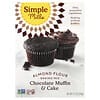 Simple Mills, Mezcla para hornear de harina de almendras, Muffin y pastel de chocolate, 318 g (11,2 oz)