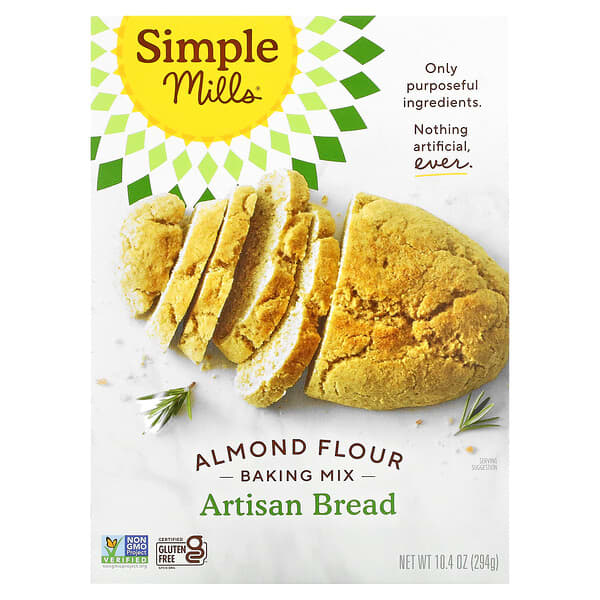 Simple Mills, ナチュラリー・グルテンフリー、アーモンド粉ミックス、手作りパン、10.4オンス (294 g)