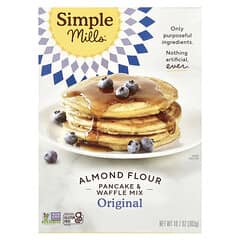 Simple Mills, Mezcla de harina de almendras para preparar panqueques y waffles, Original, 303 g (10,7 oz)