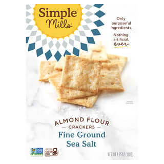 Simple Mills, Almond Flour Crackers, Fine Ground Sea Salt, 4.25 oz (120 g)