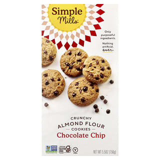 Simple Mills, Rapeita mantelijauhokeksejä, suklaahippuja, 156 g
