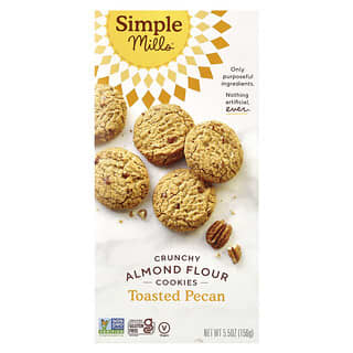 Simple Mills, Crunchy Almond Flour Cookies, Toasted Pecan, 5.5 oz (156 g)