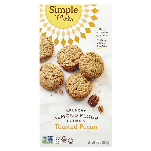 Simple Mills, Crunchy Almond Flour Cookies, Toasted Pecan, 5.5 oz (156 g) — product photo 1