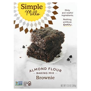 Simple Mills, Mezcla para hornear de harina de almendras, Brownie, 368 g (12,9 oz)