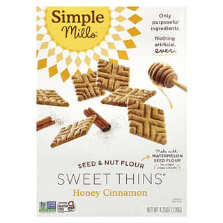 Simple Mills, Seed & Nut Flour Sweet Thins，蜂蜜肉桂味，4.25 盎司（120 克）