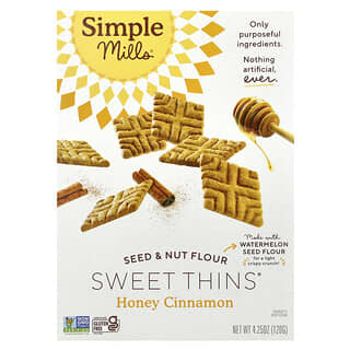 Simple Mills, Seed & Nut Flour, Sweet Thins®, Honey Cinnamon, 4.25 oz (120 g)