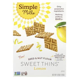 Simple Mills, Seed & Nut Flour Sweet Thins, Samen- und Nussmehl, süß verdünnt, Zitrone, 120 g (4,25 oz.)