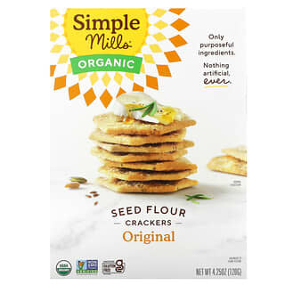 Simple Mills, Galletas de harina de semillas orgánicas, Original, 120 g (4,25 oz)
