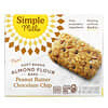 Simple Mills, Soft Baked Almond Flour Bars, Peanut Butter Chocolate Chip,  5 Bars, 1.19 oz (34 g) Each