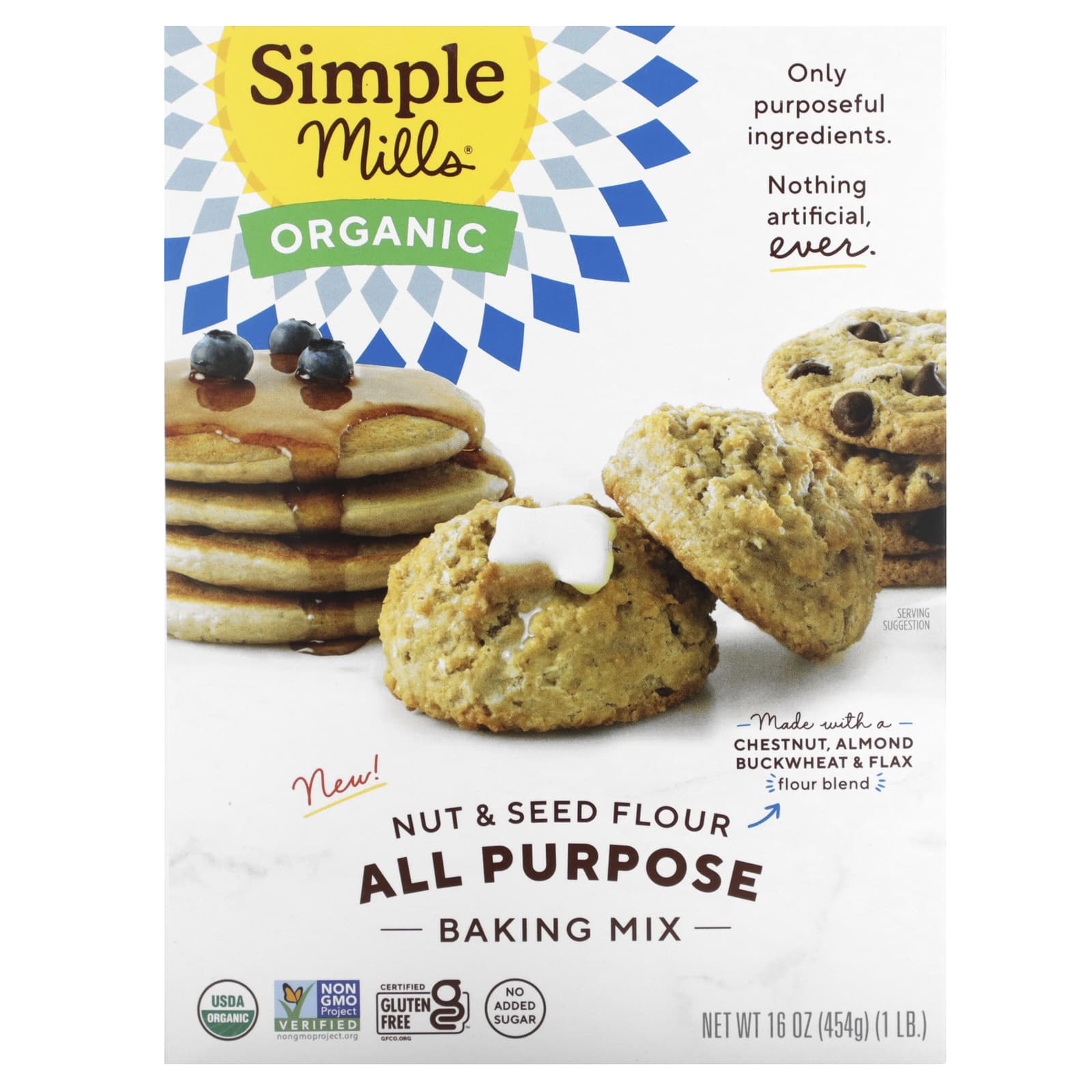 Simple Mills, Organic All Purpose Nut & Seed Flour Baking Mix, 16 oz ...