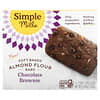 Simple Mills, Barras de Farinha de Amêndoa Assada Suave, Brownie de Chocolate, 5 Barras, 34 g (1,19 oz) Cada