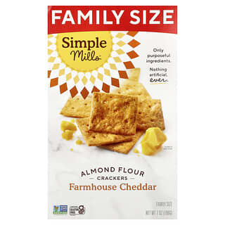 Simple Mills, Almond Flour Crackers, Farmhouse Cheddar, 7 oz (199 g)
