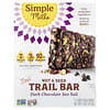 Simple Mills, Bar Jejak Kacang & Biji, Garam Laut Coklat Gelap, 5 Bar, 1.58 oz (45 g) Setiap Satu