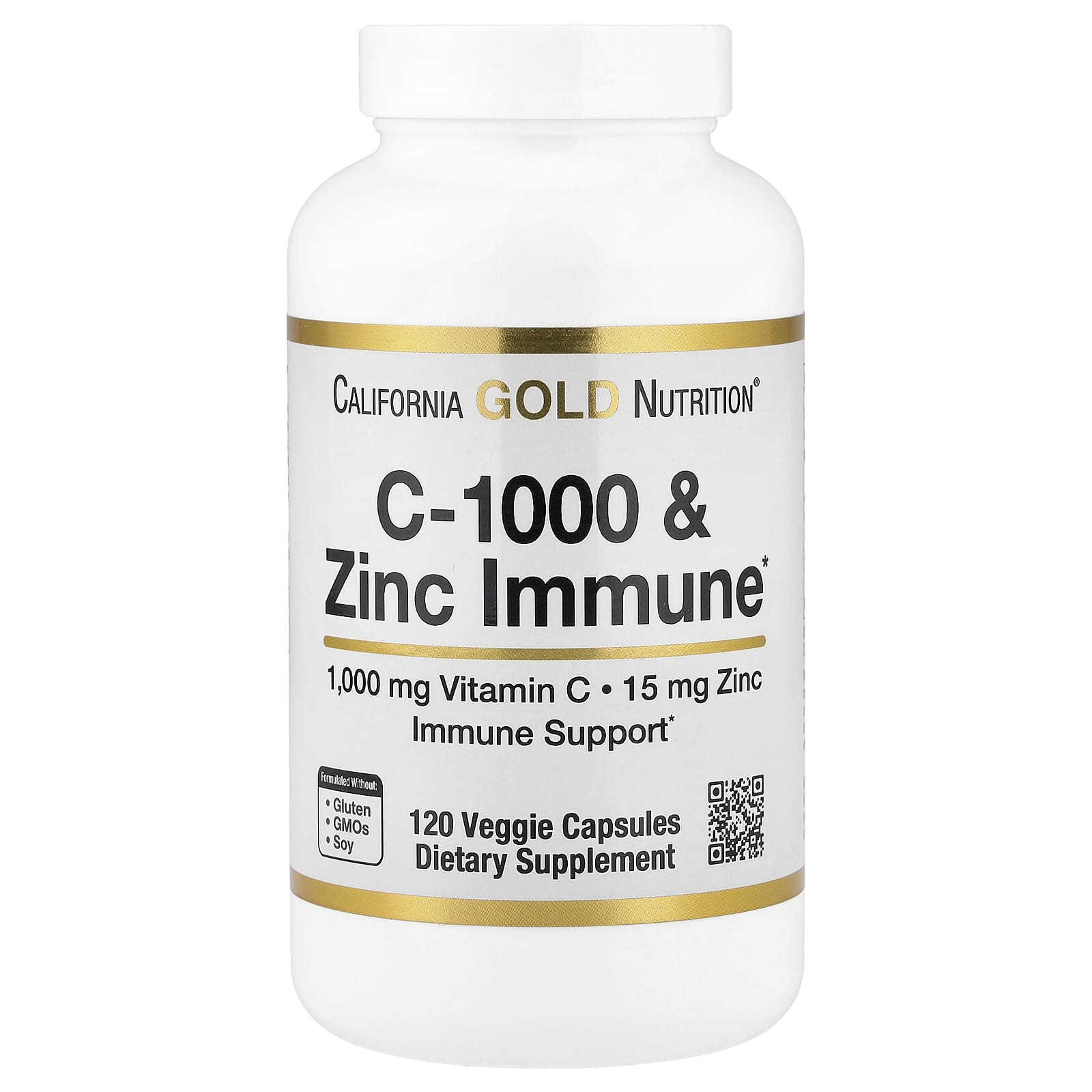 C-1000 & Zinc Immune、ベジカプセル120粒