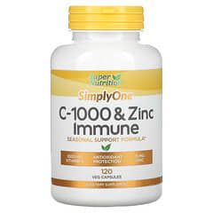 Super Nutrition, SimplyOne, C-1000 & Zinc Immune, 120 Veg Capsules