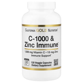 California Gold Nutrition, SimplyOne, Suplemento inmunitario con vitamina C-1000 y zinc, 120 cápsulas vegetales