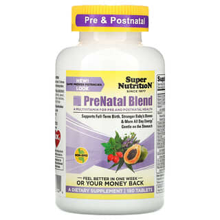 Super Nutrition, Mezcla PreNatal, 180 comprimidos