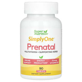Super Nutrition, SimplyOne, Prenatal, Triple Power Multivitamins, 90 Tablets